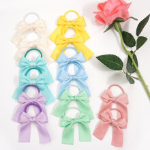 14 piezas de lazos para el cabello para niñas pequeñas, lazos de cinta, gomas para el cabello, lazos para niñas pequeñas, lazos para coletas,