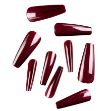 100 unidades de uñas postizas mate largas, parches para decoración de uñas, caja de uñas totalmente esmeriladas, puntas de uñas postizas