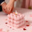 Hjerteformet duftlys – rosa voks, 6,5 cm, 1-pakning 5