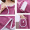 Dames badjas/handdoekmodel, sneldrogend koraalfleece. 4