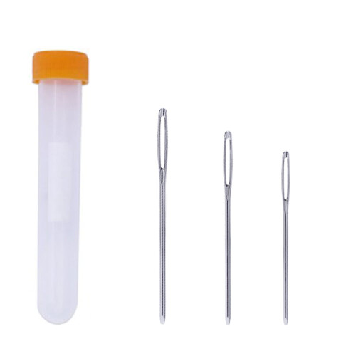 Tinksky9PCS Βελόνες ραφής με στρογγυλή κεφαλή και μεγάλα μάτια, βελόνες, νήμα 1