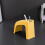 Ergonomic Pedicure Stool Non-Slip Yellow 1pc 4