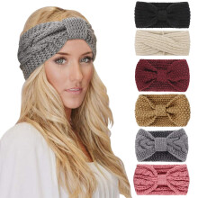 6-delige set gehaakte tulbandhoofdbanden voor dames, warme gehaakte hoofddoek, winteraccessoires