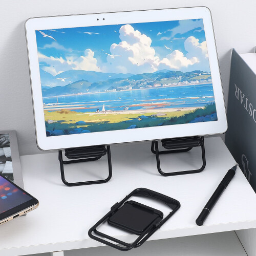 Folding Phone Stand Mini Holder Black 12 Pcs 1
