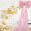 Fita de decoração com laço gigante rosa 79x31 polegadas 5