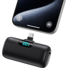 Mini 5000mAh USB-C PD powerbanka so vstavaným káblom – kompatibilná s iPhone 17/16/15 Series a Androidom