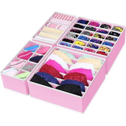 Ensemble de rangement de tiroir 7 pièces pliable en non-tissé