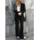 Sort blazer og bukser med vide ben til damer, medium 8