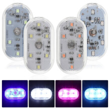 4-teiliges Auto-Innenraum-Zubehörset mit LED-Innenbeleuchtung, 5,30 x 3,00 x 0,50 cm