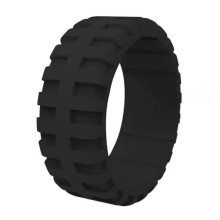 EASTIN Fingerring Gummibandring Silikonringe Reifenmuster Hochzeit Herren Atmungsaktiv-01grün-10