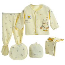 Conjunto de 5 peças para bebês meninos e meninas com estampa de desenho animado: blusa de manga comprida, chapéu, calça e babador.