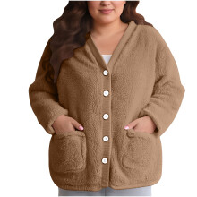 Casaco de pijama feminino Kukoosong em fleece macio e confortável, estilo folgado, ideal para dormir ou para se proteger do frio.