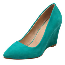 Damesschoenen met hak, zakelijke schoenen voor dames, casual comfortabele pumps, sleehakken, losse schoenen, damesschoenen groen, maat 6.5