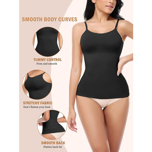 Kit com 2 Camisolas Modeladoras Femininas com Controle de Abdômen, Sem Costura e com Compressão. 2