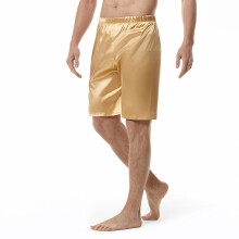Herr Sommar Casual Enfärgade Shorts Plus Size Gul