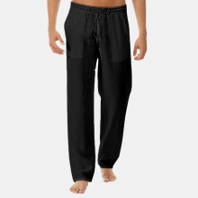 Nieuwe zomerbroek voor heren, gemaakt van puur katoen en linnen.