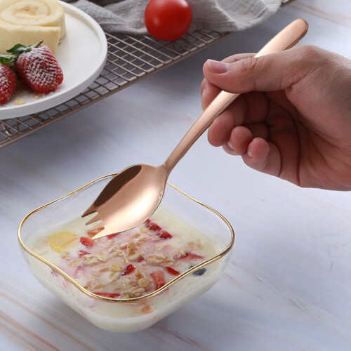 2 σε 1 Ανοξείδωτο Ατσάλι Spork - Πολυχρηστικό Πιρούνι-Κουτάλι για Ταξίδια, Κάμπινγκ & 2