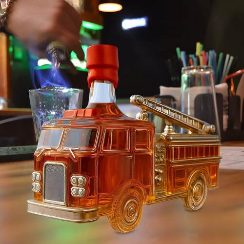 ACDANC Fires Truck Ουίσκι Decanter 354ml Υψηλής περιεκτικότητας σε βοριοπυριτικό γυαλί 2
