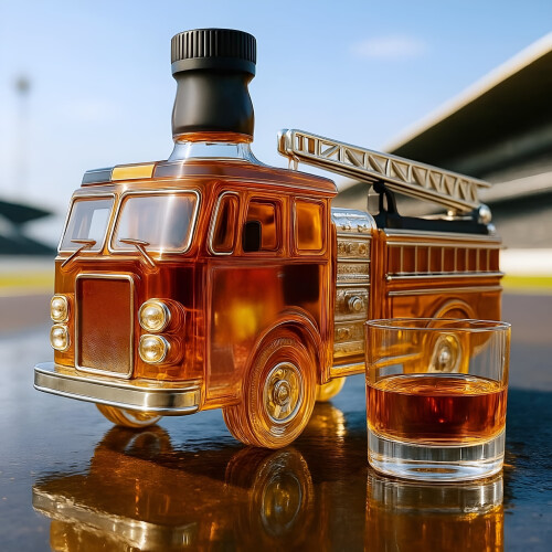 ACDANC Fires Truck Ουίσκι Decanter 354ml Υψηλής περιεκτικότητας σε βοριοπυριτικό γυαλί