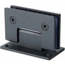 Bisagras para puertas de ducha de cristal de alta resistencia de 90, acero inoxidable, color negro – Compatibles con puertas de ducha sin marco