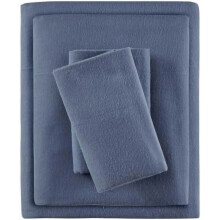Set de lenjerie de pat True North Cozy din flanel și bumbac, albastru, King, 4 piese