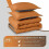King Comforter Set Burnt Orange Grey 3-Piece 5