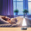 Μοντέρνο επιτραπέζιο φωτιστικό LED με ηχείο Bluetooth, χειριστήριο αφής – Συμβατό με 5