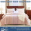 King Comforter Set Blush Pink 3-Piece Box-Stitched 4