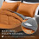 King Comforter Set Burnt Orange Grey 3-Piece 3
