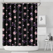 Pioneer kukkakuvioinen suihkuverho 72" x 84", kylpyhuoneen koristeellinen suihkuverhosetti 12 koukulla, vedenpitävä ja pestävä