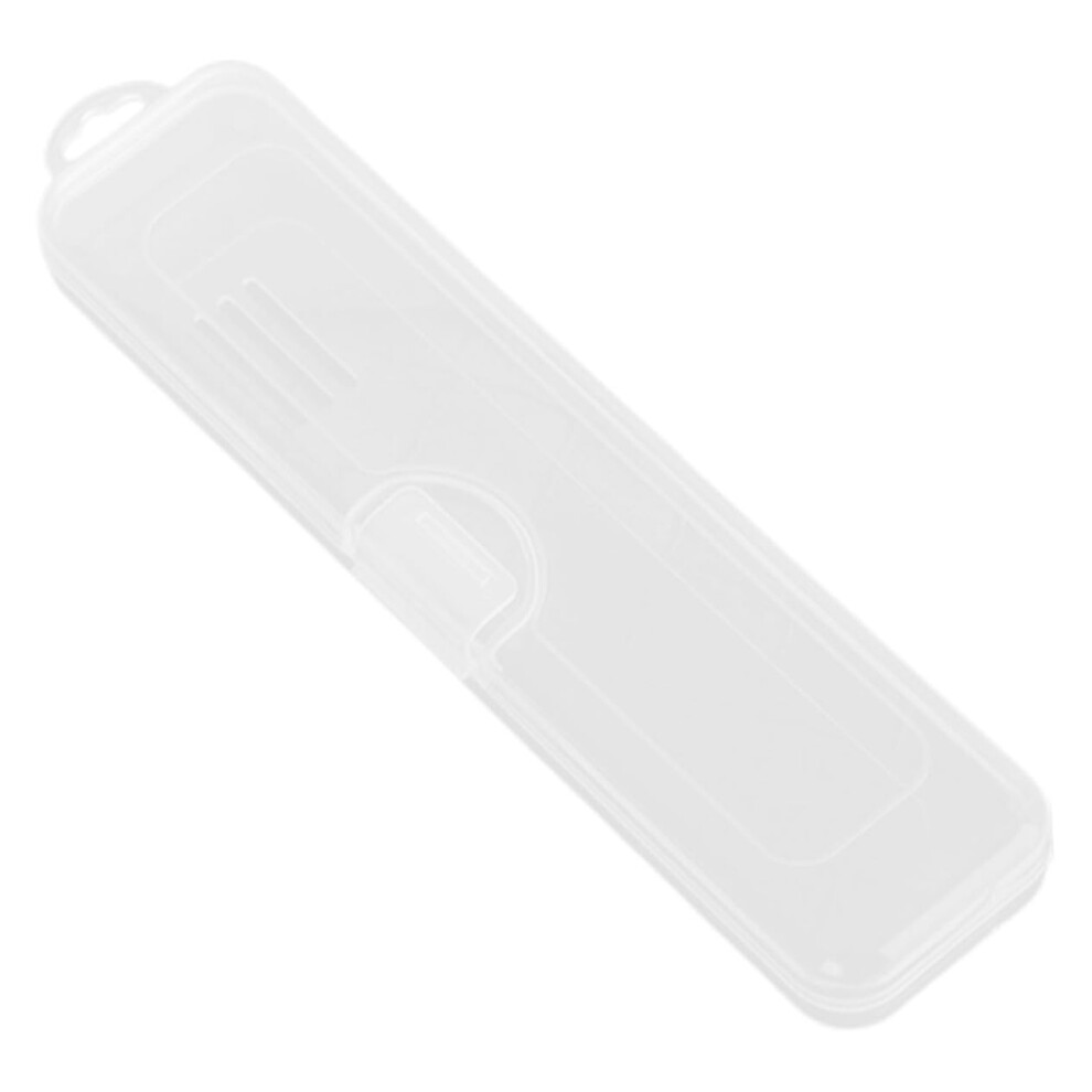 White Travel Toothbrush Case With Lid, Durable Reusable Holder For Business Trips And Outdoor Storage