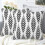 Μαύρα μαξιλαροθήκες boho 16x16", σετ 2 τεμαχίων, διακοσμητικές μαξιλαροθήκες για 4