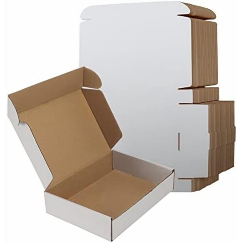 Witte verzenddoos 9x6x2 inch, set van 50