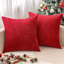 2-pack rena dekorativa örngott 18x18 tum mjuka chenille soffkuddar bondgårdskuddar för heminredning soffa sovrum vardagsrum