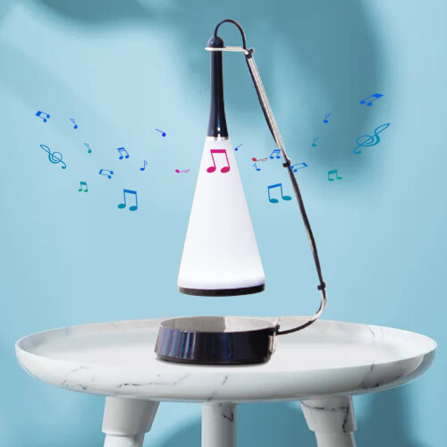Μοντέρνο επιτραπέζιο φωτιστικό LED με ηχείο Bluetooth, χειριστήριο αφής – Συμβατό με 1