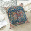 Μαξιλαροθήκες Boho 16x16, Σετ 2 τεμαχίων, Έθνικ σχέδιο από λινό, Μπλε κόκκινο μοτίβο 4