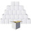 Verzenddozen 6x6x6 inch, wit, gegolfd, set van 25 7