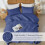 Navy Blue Microfiber Quilt Set Twin Size 2-Piece 4