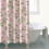 Cortina de chuveiro com estampa floral, 84x72 polegadas, com 12 ganchos. 4