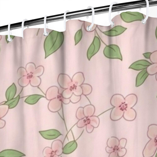 Cortina de chuveiro com estampa floral, 84x72 polegadas, com 12 ganchos. 2