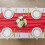 Rød chiffon bordløper 68 x 283 cm 3