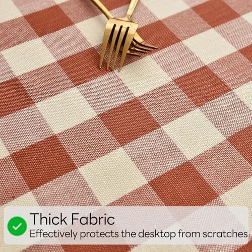 Sage Green Gingham Tablecloth 52x70 in Cotton Blend 2