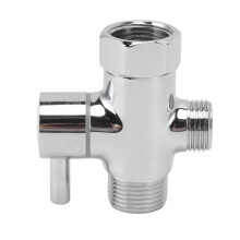 Messing 3-Wege-Wasserhahn | Duschverteiler & Umschalter mit 7/8 Zoll Ausgang & 1/2 Zoll Anschluss