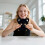 Peluche chat noire avec détails violets, 15 cm 4