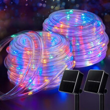 db-os, 200 LED-es napelemes fényfüzér, 8 üzemmód, IP65