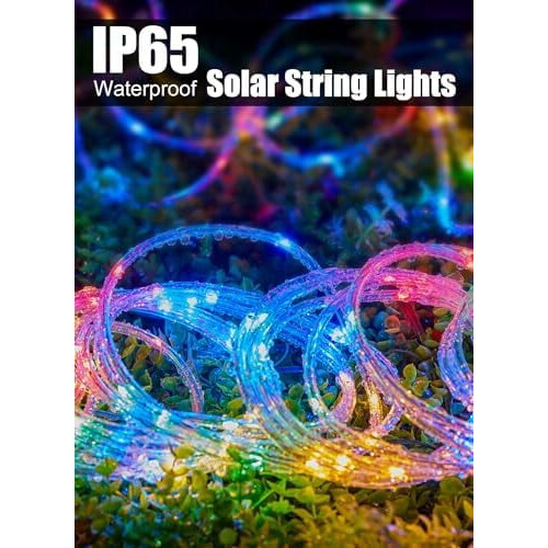Solar Rope Lights 39ft 100-LED 8 Modes IP65 1