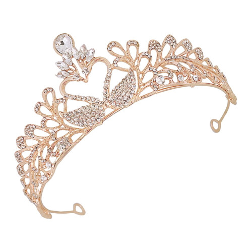 Rhinestone Swan Bridal Tiara Crown
