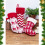Meias de Natal de tricô, 40 cm (16 polegadas), com estampa de flocos de neve, renas e bonecos de neve, perfeitas para decorar presentes, doces e 6