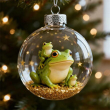 Ranas acrílicas para adornos de árbol de Navidad, 2 mm de grosor.