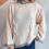 Women's Beige Long-Sleeve Quarter-Zip Pullover Sweater 2